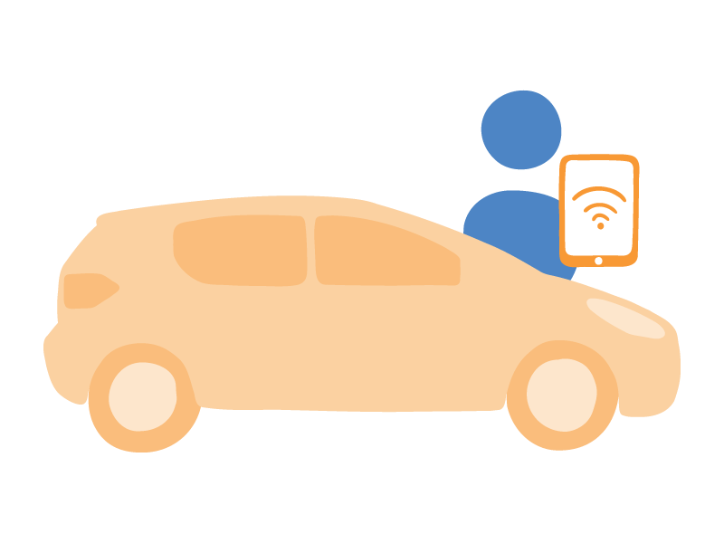 illustration-of-a-car-person-and-tablet-containing-wifi-symbol