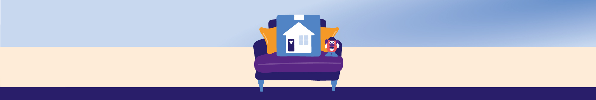 illustration-of-a-box-with-a-house-label-on-an-armchair