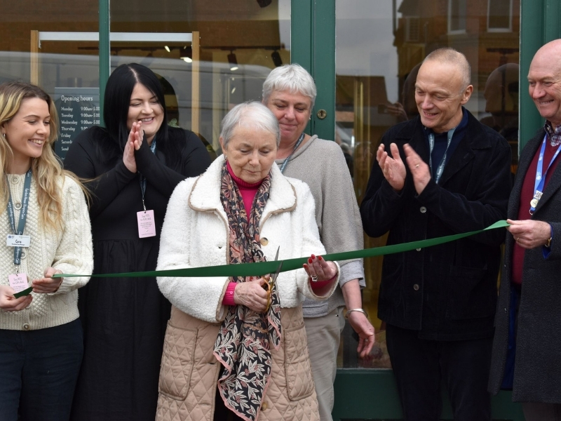 judy-cutting-the-ribbon-at-the-baldock-shop-opening