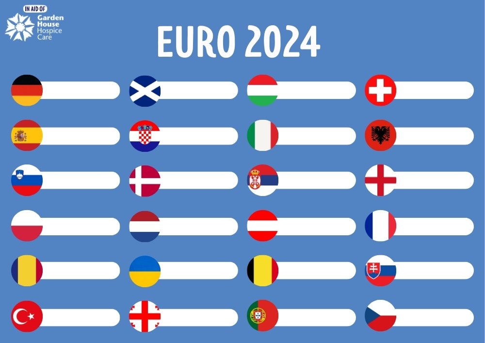 Euro 2024 Sweepstake | Fundraise for us | Garden House Hospice Care