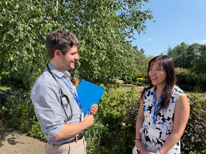 two-hospice-doctors-speaking-in-our-gardens